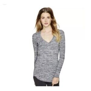 Wilfred Free Luma Shirt Size S Cut Out Back Spacedye Gray Aritzia